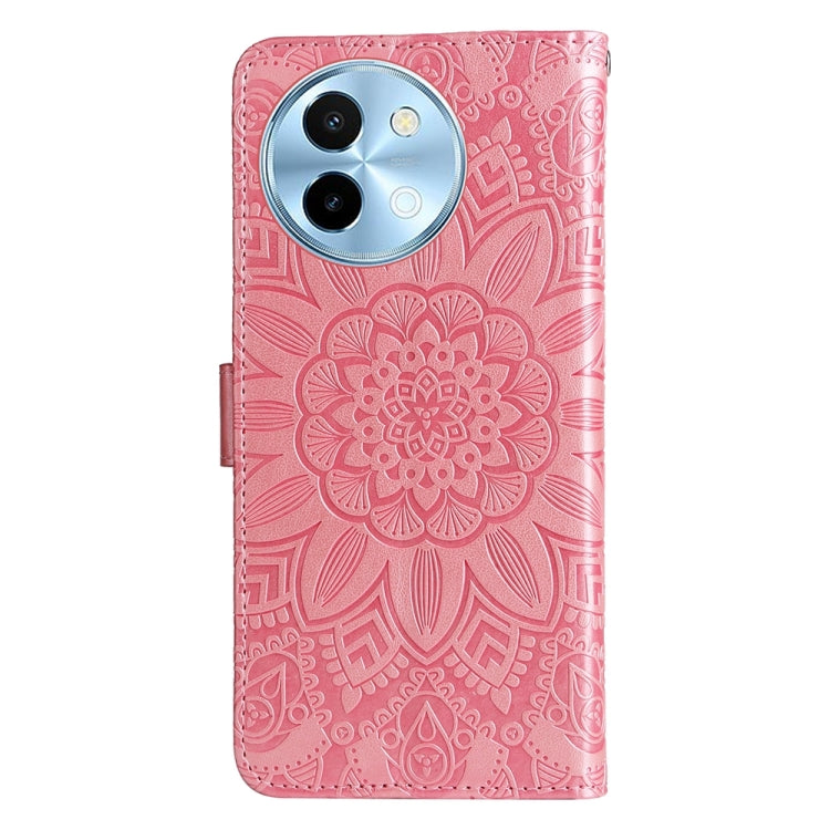 For vivo Y38 5G / T3x 5G Global Embossed Sunflower Leather Phone Case