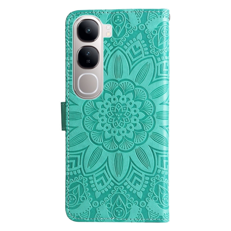 For vivo V40 Lite 4G / 5G IDN Embossed Sunflower Leather Phone Case