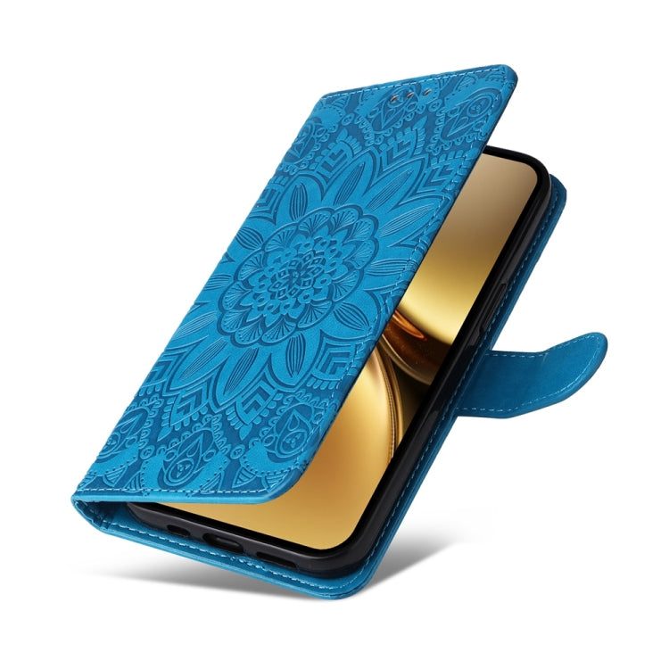 For vivo X200 Embossed Sunflower Leather Phone Case