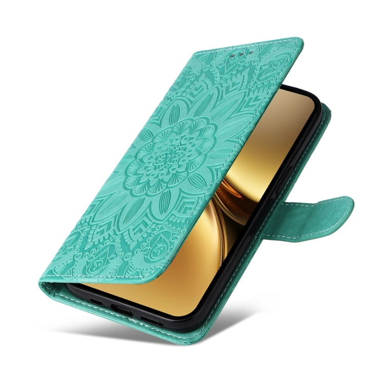 For vivo X200 Embossed Sunflower Leather Phone Case