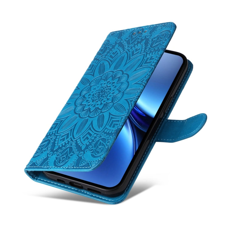For vivo X200 Pro Embossed Sunflower Leather Phone Case