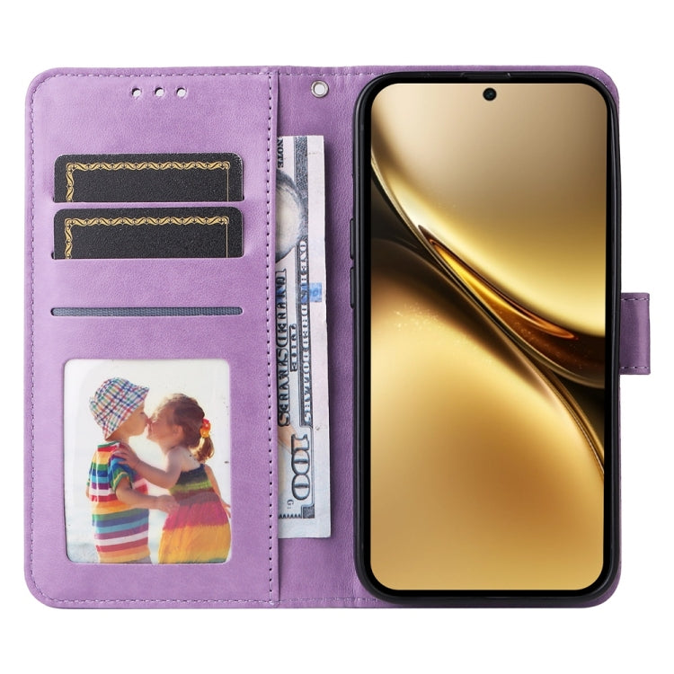 For vivo X200 Pro Embossed Sunflower Leather Phone Case
