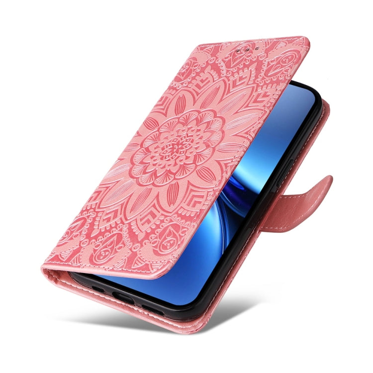For vivo X200 Pro Embossed Sunflower Leather Phone Case