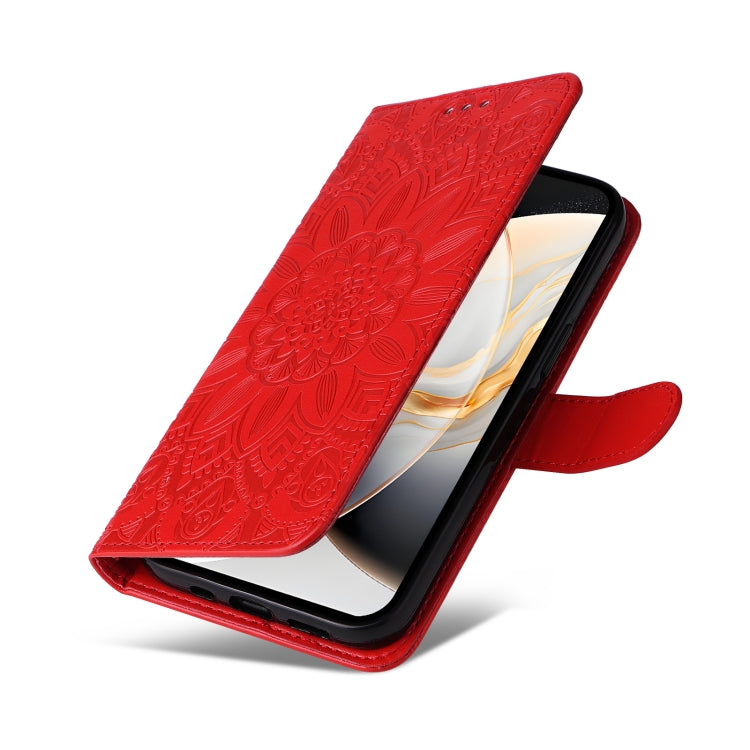 For vivo X200 Pro mini Embossed Sunflower Leather Phone Case