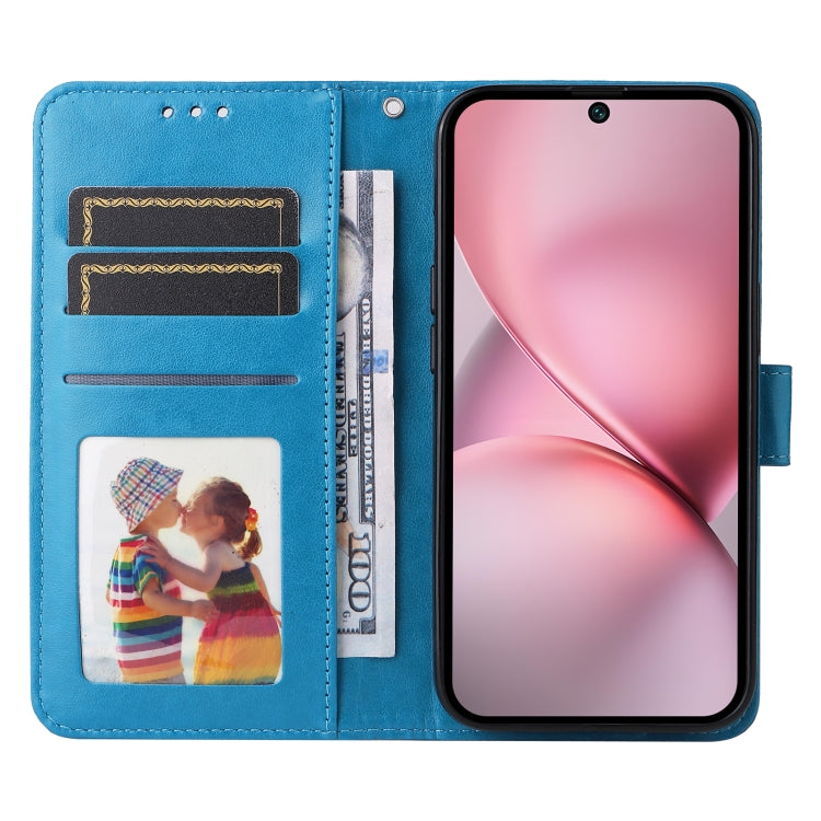 For vivo X200 Pro mini Embossed Sunflower Leather Phone Case