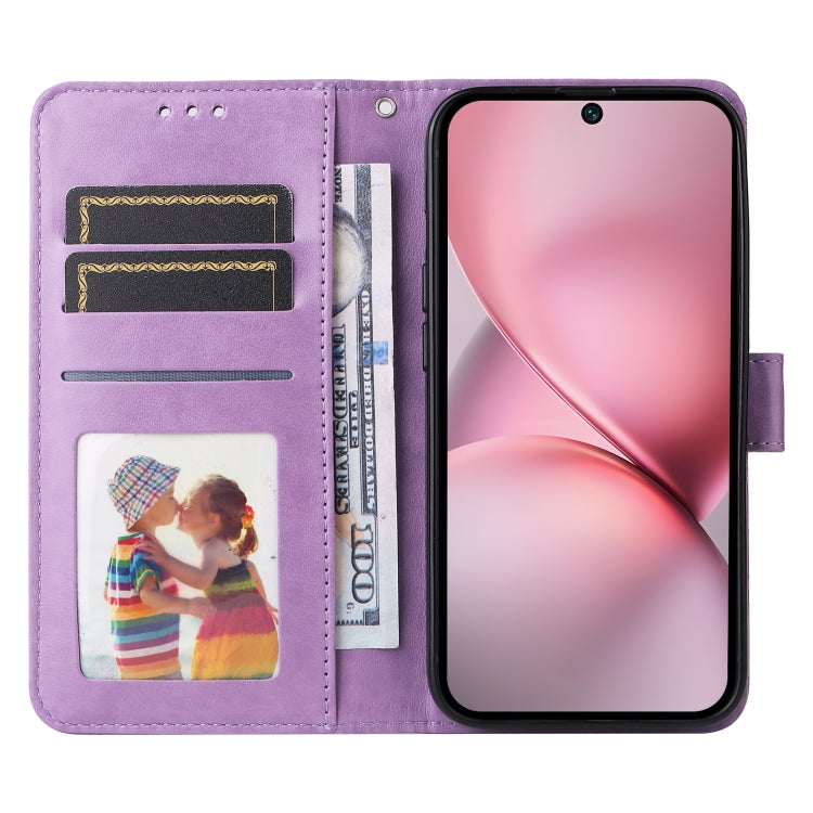For vivo X200 Pro mini Embossed Sunflower Leather Phone Case
