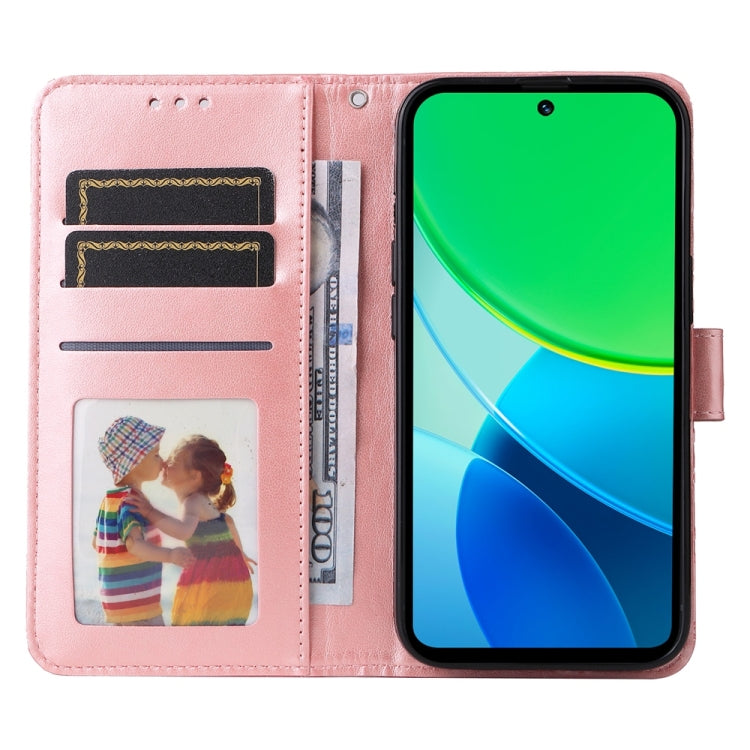For vivo Y19s Embossed Sunflower Leather Phone Case