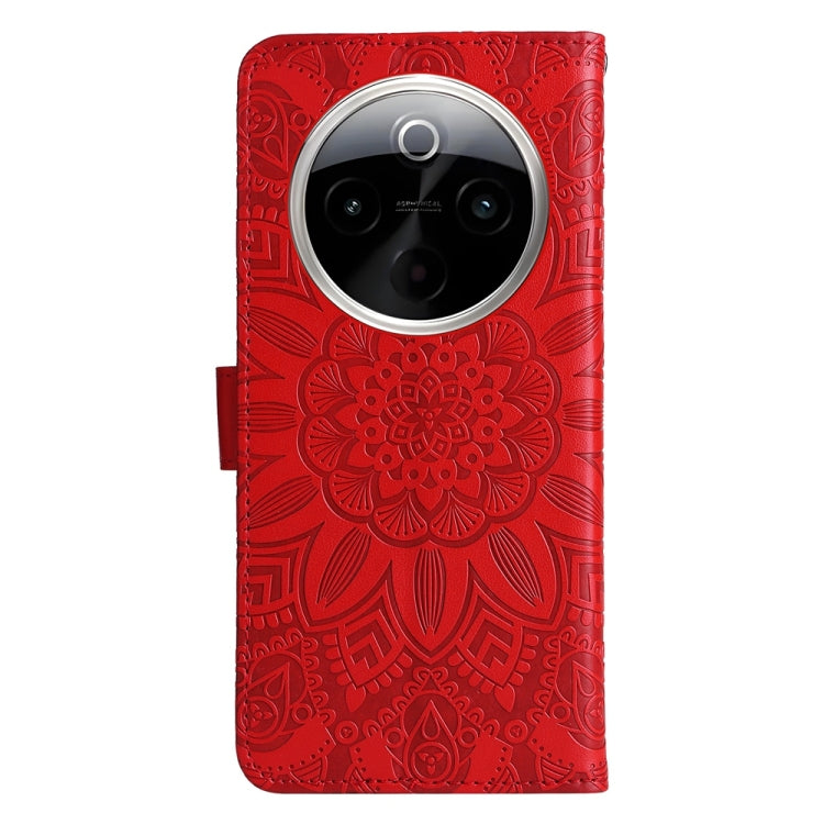 For vivo Y300 Pro Embossed Sunflower Leather Phone Case