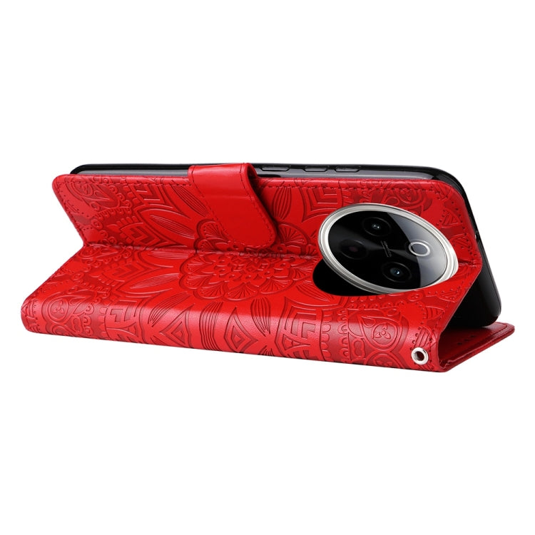 For vivo Y300 Pro Embossed Sunflower Leather Phone Case