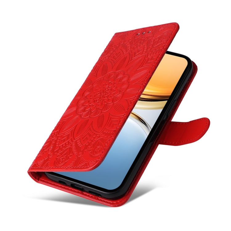 For vivo Y300 Pro Embossed Sunflower Leather Phone Case
