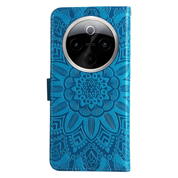 For vivo Y300 Pro Embossed Sunflower Leather Phone Case