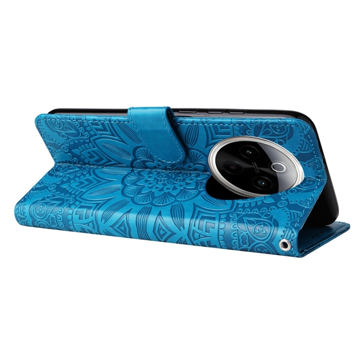 For vivo Y300 Pro Embossed Sunflower Leather Phone Case