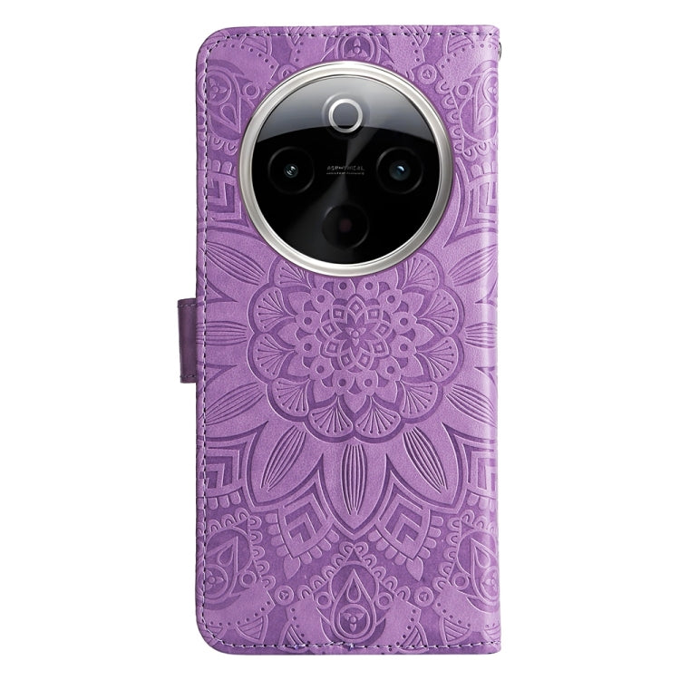 For vivo Y300 Pro Embossed Sunflower Leather Phone Case