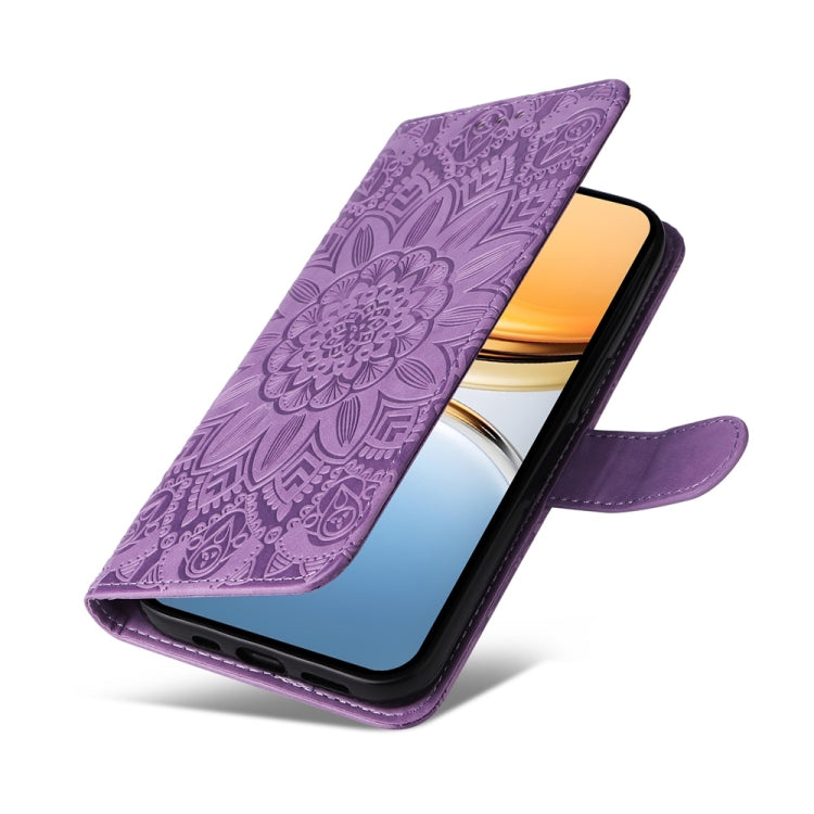 For vivo Y300 Pro Embossed Sunflower Leather Phone Case
