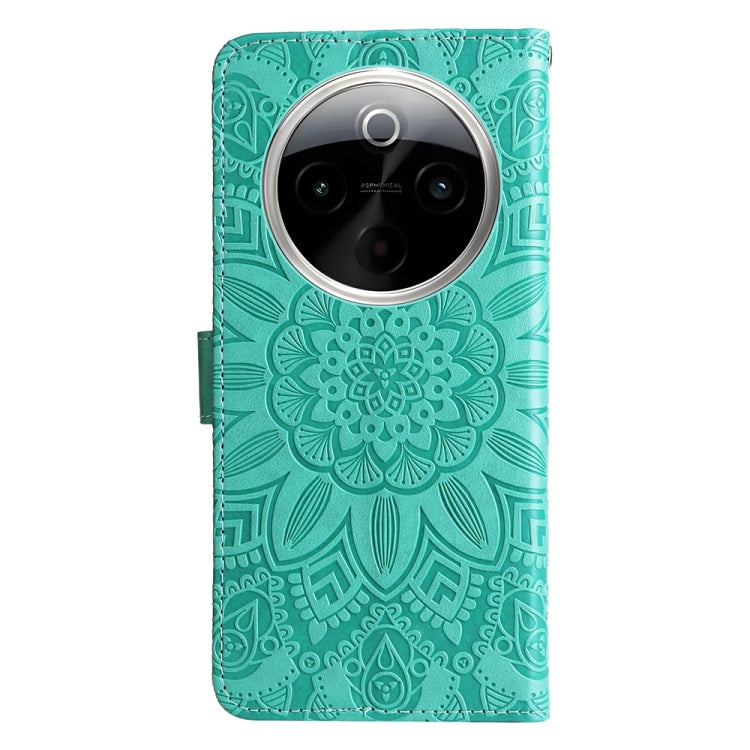For vivo Y300 Pro Embossed Sunflower Leather Phone Case