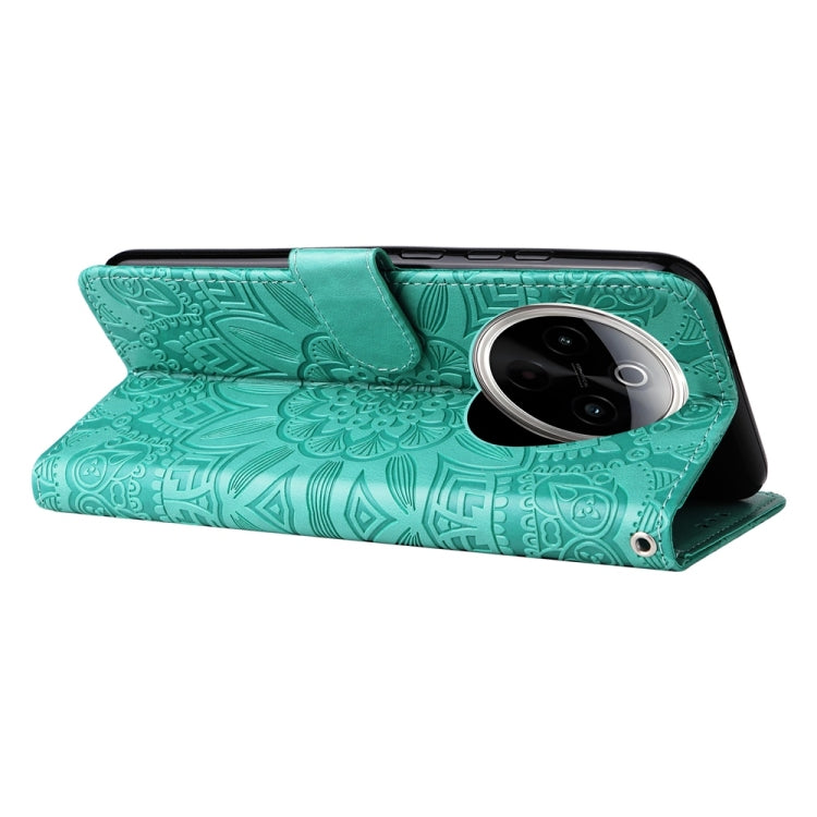 For vivo Y300 Pro Embossed Sunflower Leather Phone Case