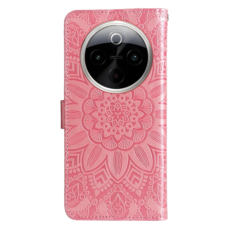 For vivo Y300 Pro Embossed Sunflower Leather Phone Case