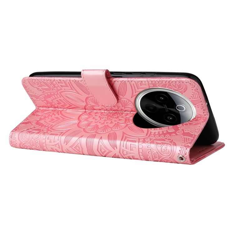 For vivo Y300 Pro Embossed Sunflower Leather Phone Case