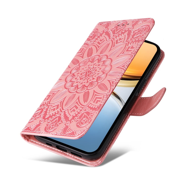 For vivo Y300 Pro Embossed Sunflower Leather Phone Case