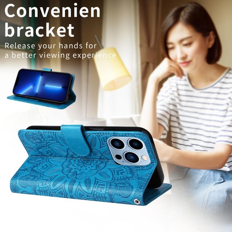 For vivo S20 Pro Embossed Sunflower Leather Phone Case
