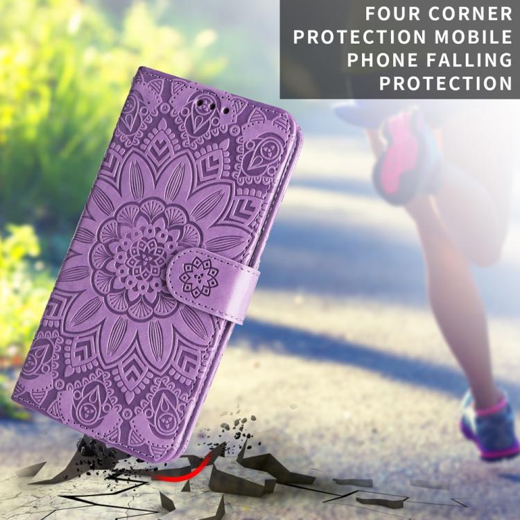 For vivo V50 Embossed Sunflower Leather Phone Case