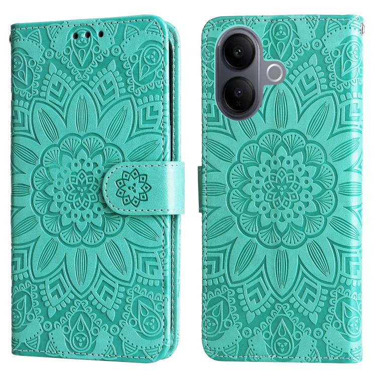 For vivo V60 Lite 4G / 5G Embossed Sunflower Leather Phone Case