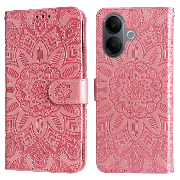 For vivo V60 Lite 4G / 5G Embossed Sunflower Leather Phone Case