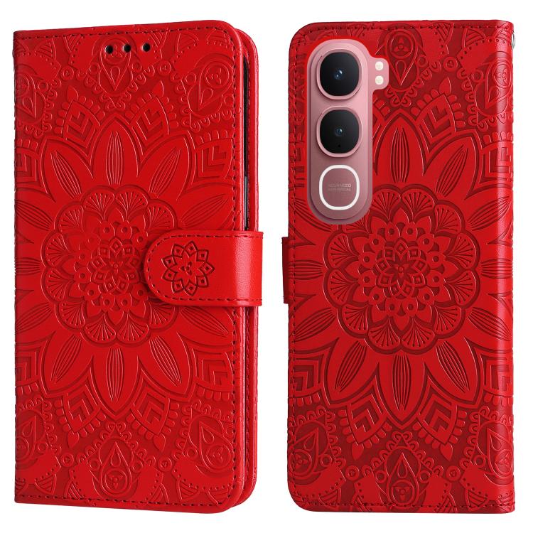 For vivo Y31 5G 2025 Embossed Sunflower Leather Phone Case