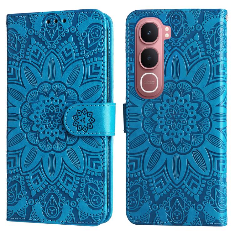 For vivo Y31 5G 2025 Embossed Sunflower Leather Phone Case