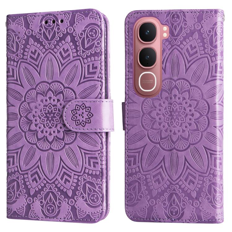 For vivo Y31 5G 2025 Embossed Sunflower Leather Phone Case
