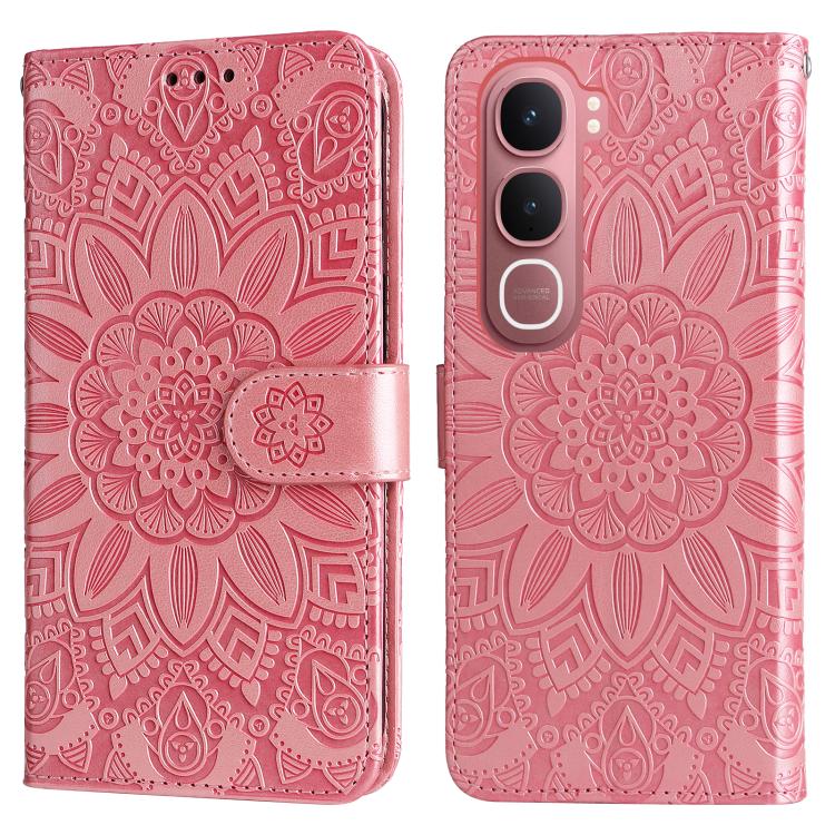 For vivo Y31 5G 2025 Embossed Sunflower Leather Phone Case