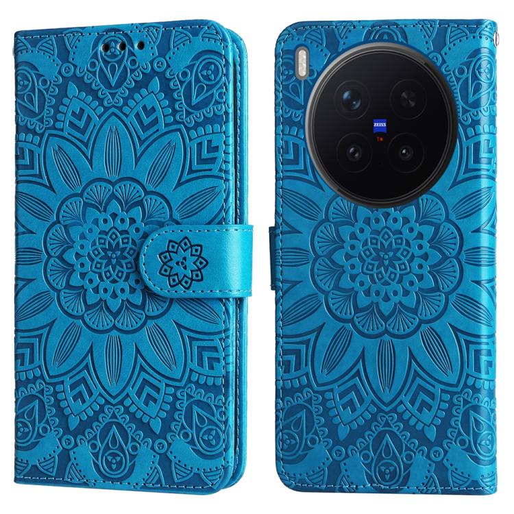 For vivo X300 Pro Embossed Sunflower Leather Phone Case