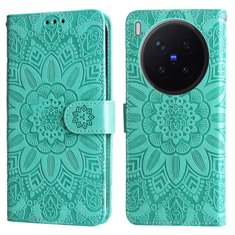 For vivo X300 Pro Embossed Sunflower Leather Phone Case