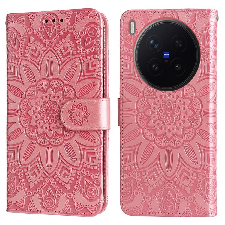 For vivo X300 Pro Embossed Sunflower Leather Phone Case