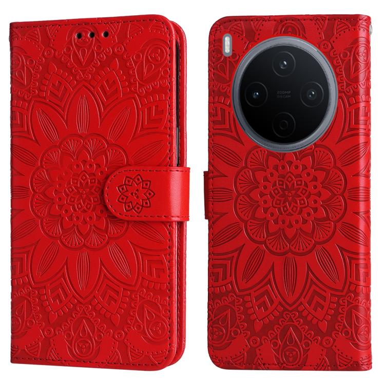 For vivo Y500 Pro 5G Embossed Sunflower Leather Phone Case