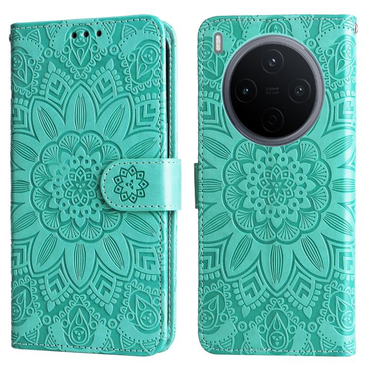 For vivo Y500 Pro 5G Embossed Sunflower Leather Phone Case
