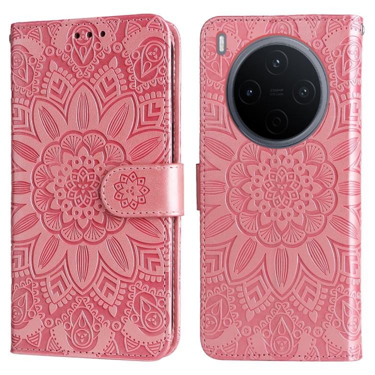 For vivo Y500 Pro 5G Embossed Sunflower Leather Phone Case