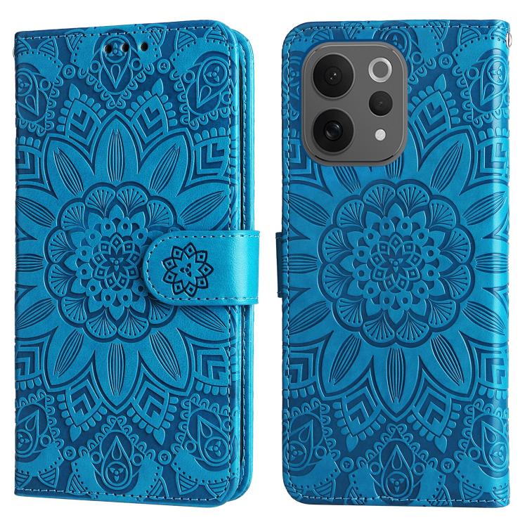 For vivo S50 5G / V70 5G Embossed Sunflower Leather Phone Case