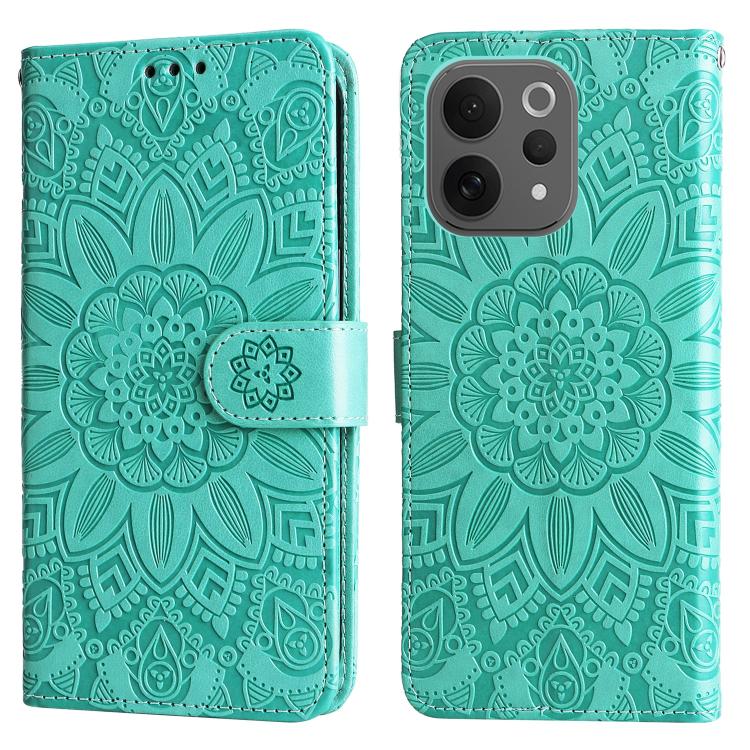 For vivo S50 5G / V70 5G Embossed Sunflower Leather Phone Case