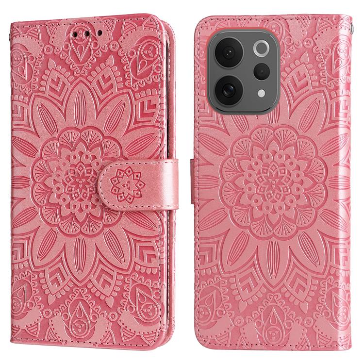 For vivo S50 5G / V70 5G Embossed Sunflower Leather Phone Case