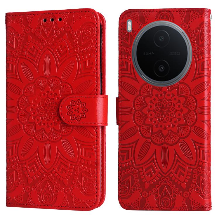 For vivo Y600 Pro 5G Embossed Sunflower Leather Phone Case