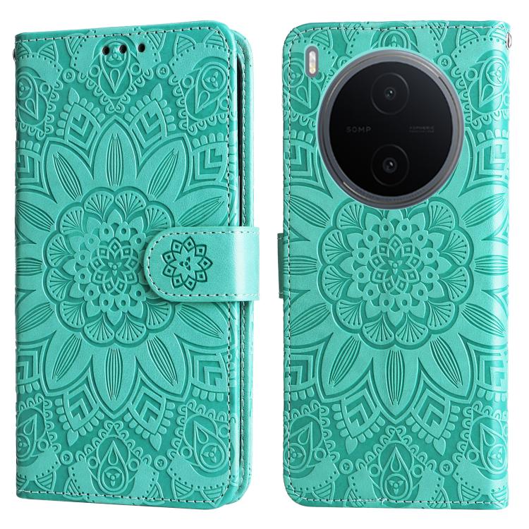 For vivo Y600 Pro 5G Embossed Sunflower Leather Phone Case