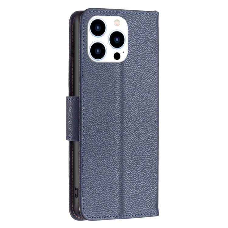 For iPhone 16 Pro Max Litchi Texture Pure Color Flip Leather Phone Case