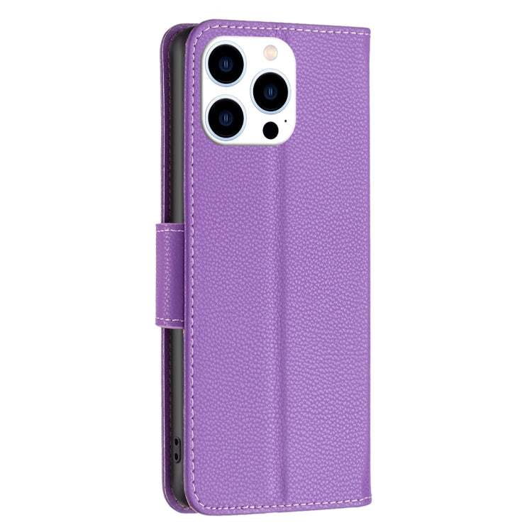 For iPhone 16 Pro Litchi Texture Pure Color Flip Leather Phone Case
