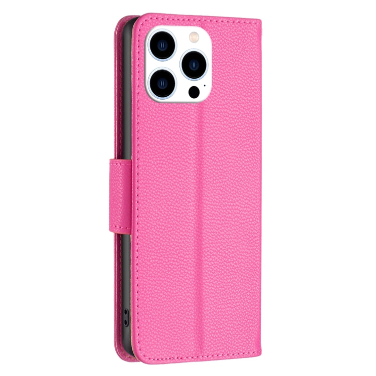 For iPhone 16 Pro Litchi Texture Pure Color Flip Leather Phone Case