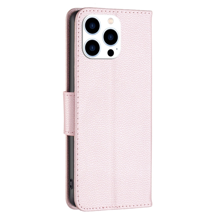 For iPhone 16 Pro Litchi Texture Pure Color Flip Leather Phone Case