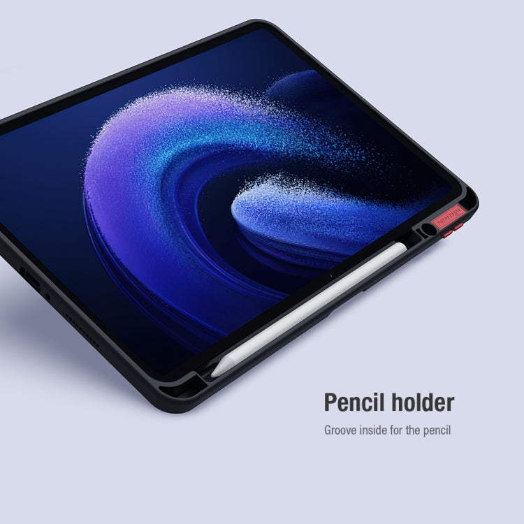 For Xiaomi Pad 6 / Pad 6 Pro NILLKIN PC + TPU Horizontal Flip Leather Tablet Case with Holder(Black)