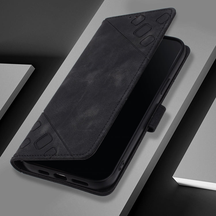 For iPhone 16 Pro Max Skin-feel Embossed Leather Phone Case
