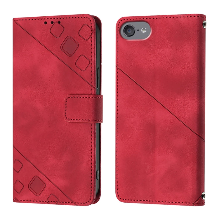 For iPod Touch 7 / 6 / 5 Skin-feel Embossed Leather Phone Case