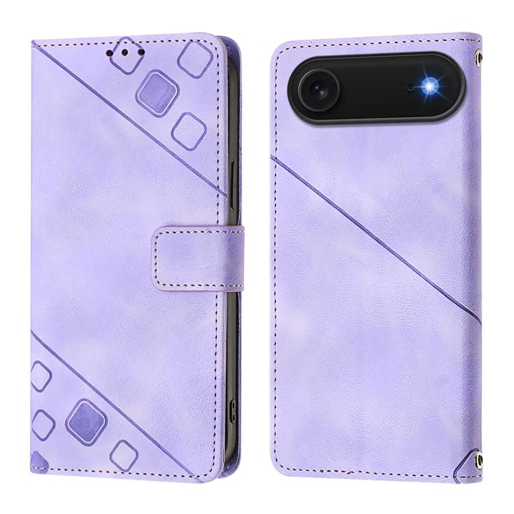 For iPhone Air Skin-feel Embossed Leather Phone Case
